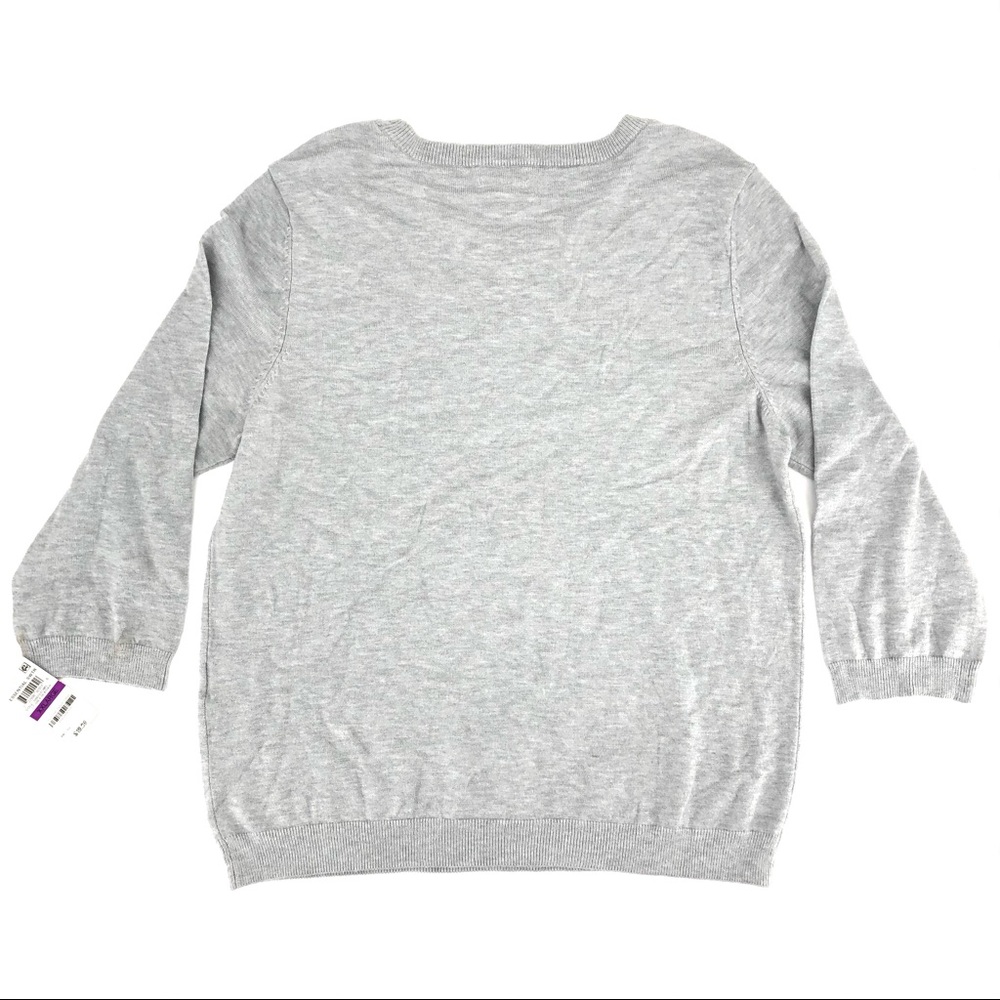 Maison Jules Gray Knit Crew Neck Sweater Size XXL - Picture 3 of 5